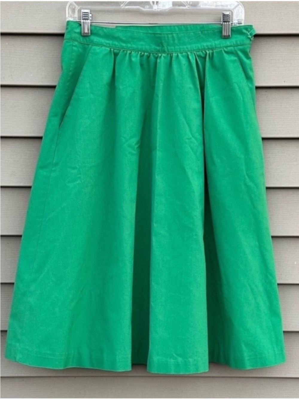 1970s wrap skirt Kelly green vintage Sz 11